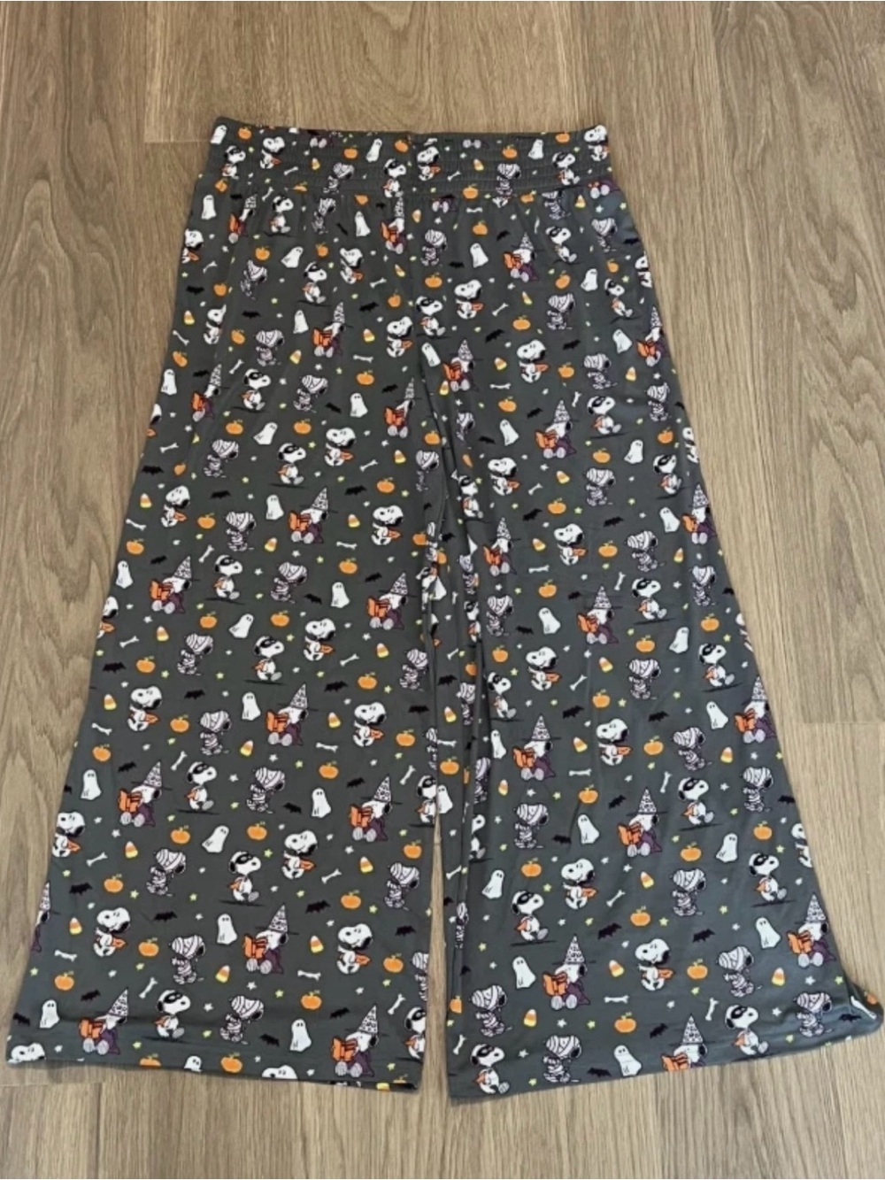 XL Womens MUNKI MUNKI Peanuts SNOOPY PJ Pants Pajamas Halloween Mummy Ghost Bats